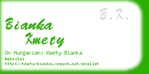 bianka kmety business card